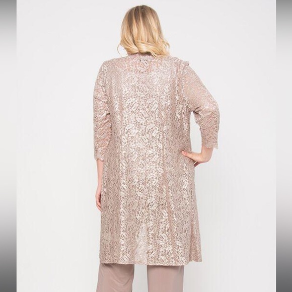 R and M Richards, plus size mother of the bride, three-piece set - Picture 2 of 4